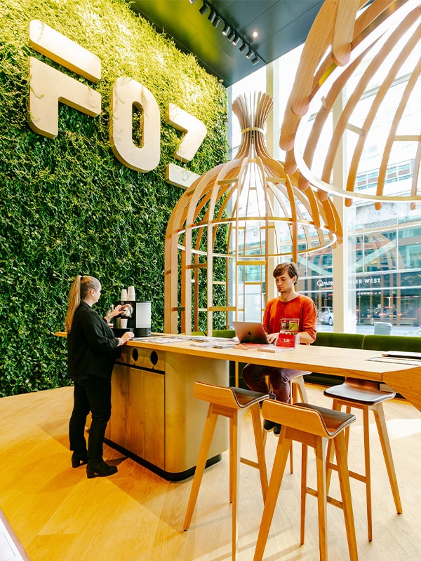 Muro vegetal Sempergreen FOZ Amsterdam en funcionamiento