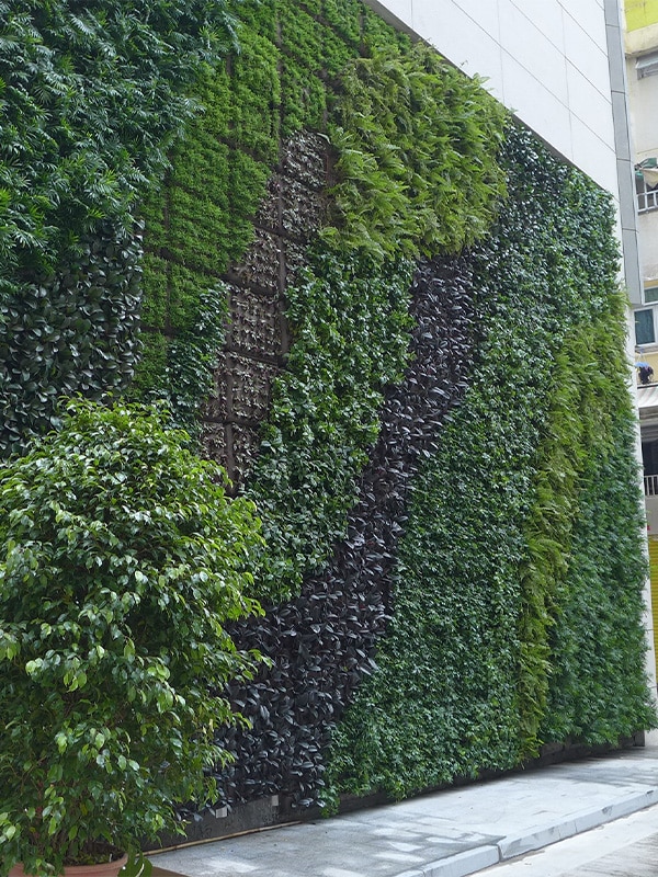 Sempergreen living wall HK Indigo Hotel side